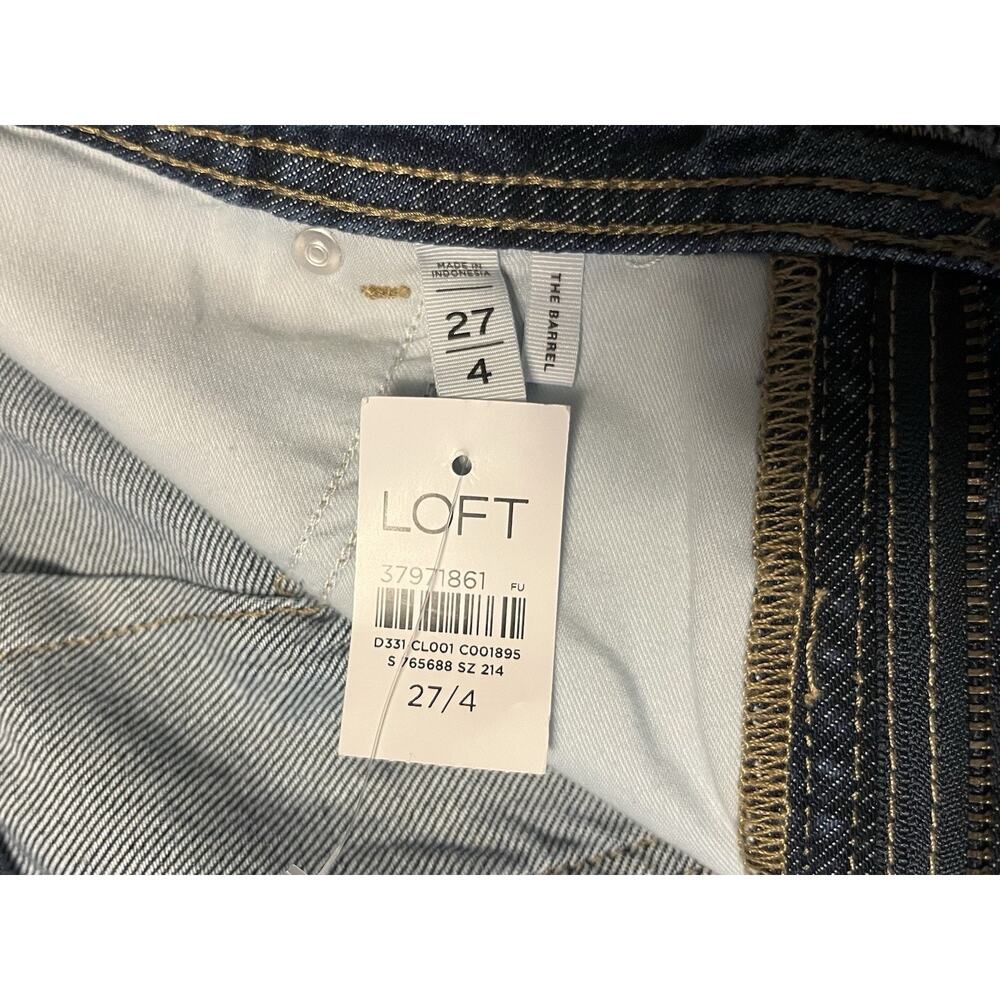 Loft Jeans The Barrel High Rise Women’s Size 27 / 4 Denim New - Picture 8 of 16